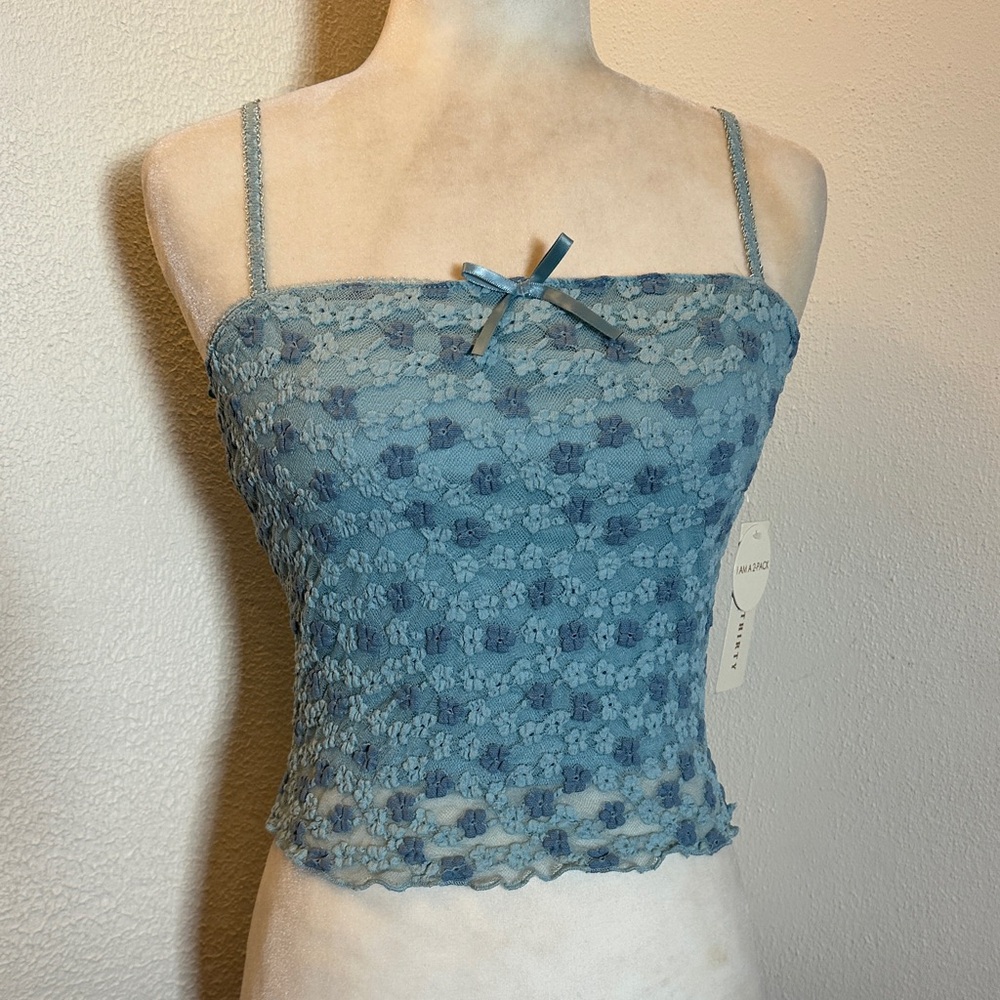 Thirty/Thirty Blue Lace Junior’s Top Size S